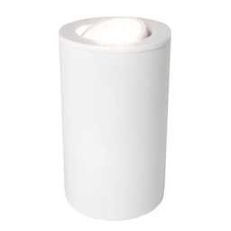 White Gloss GU10 Floor or Table Lamp Uplighter with Tilt Capability White White 1