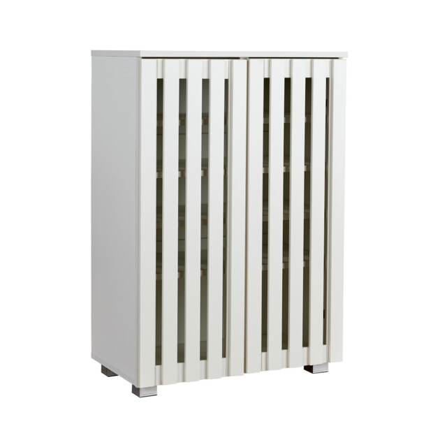 Shoe Storage Cabinet 2 or 3 Door with Adjustable Shelves Entryway Organiser White