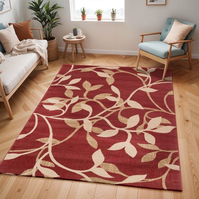 LIVABLISS Riley-Vintage Traditional Boho Rug 120 x 160 cm Red Beige Brown