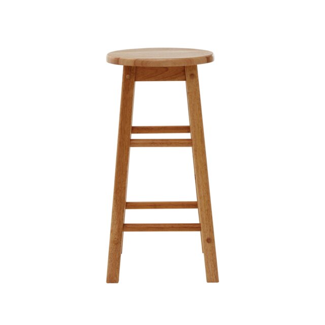 Orsina Selby Natural Tropical Hevea Wood Bar Stool