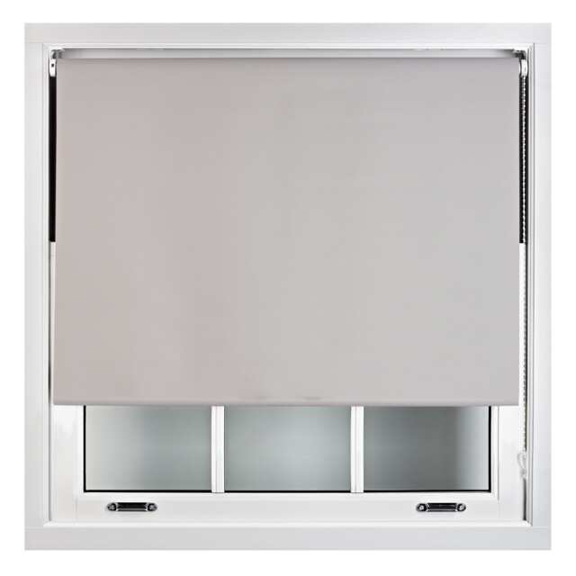 FURNISHED Grey Roller Blackout Made to Measure Insulated Easy Fit Window Blinds Grey Grey