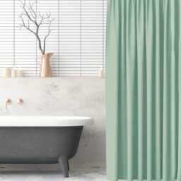 Mint Green Polyester Shower Curtain 180x180cm