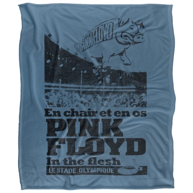 Pink Floyd In The Flesh Silky Supersoft Blanket Blue Blue-Purple/Black One Size 1