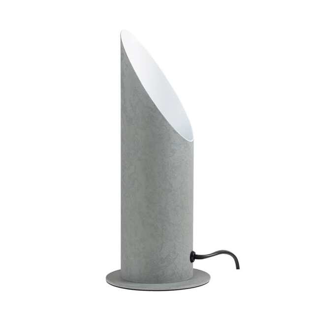 ValueLights Uplighter Cement Grey Floor Lamp and Bulb