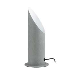 ValueLights Uplighter Cement Grey Floor Lamp and Bulb