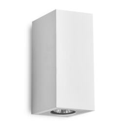 Kube - White Plaster GU10 Wall Light