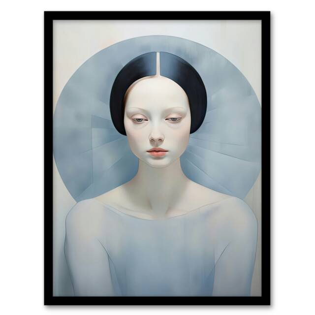 Anne Boleyn Modern Conceptual Sad Home Decor Black Framed Wall Art Print A4