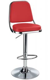 Romano Bar Stool Red Rest Height Adjustable Red