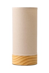 ValueLights Elsa Natural Bamboo Fabric Wooden Table Lamp & Bulb Brown