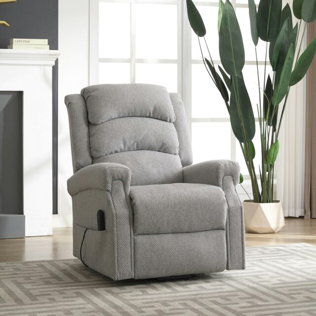 Eltham Electric Lift-Assist Riser Recliner - Light Grey