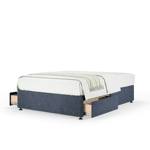 Majestic 1000 Pocket Sprung Midnight Linen 2 Drawer Divan Set King Size