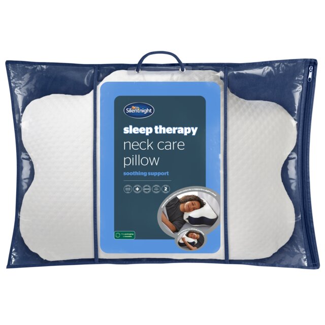 Silentnight Sleep Therapy Neck Support Pillow, Ergonomic, Breathable, Pain and Stiffness Relief