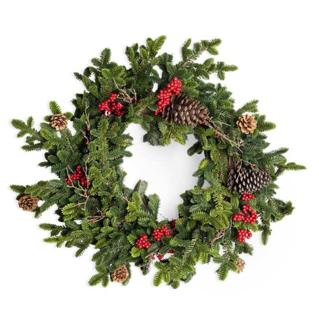 Fir Christmas Wreath 80cm PE Material Artificial Door Wreath for Door