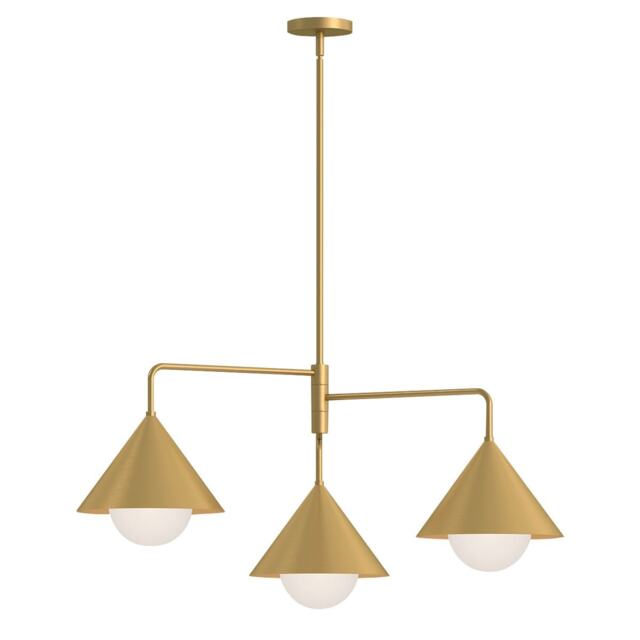 Alora Mood Remyck Multi Arm Pendant Ceiling Light Contemporary Brushed Gold 3x E27