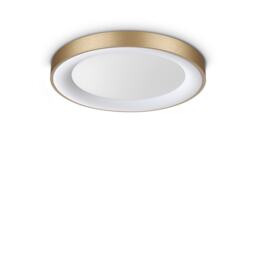 Planet 50cm Integrated LED Semi Flush Ceiling Light Brass 2250lm 3000K