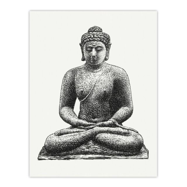 Buddha On The Borobudur Drawing Leo Gestel Wall Art Poster Print
