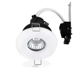 ValueLights 4 Pack IP65 White Downlights Cool White Bulbs White