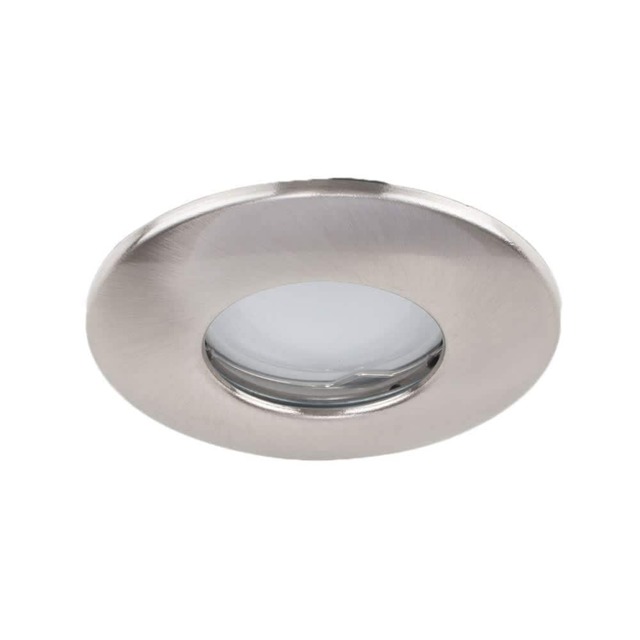 ValueLights 4 Pack Fire Rated IP65 Chrome Downlights Warm White Bulbs Silver