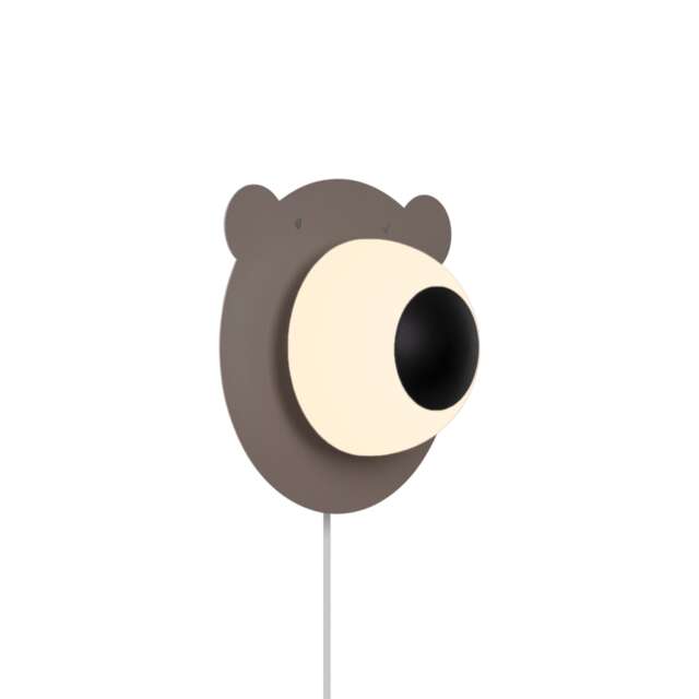 Nordlux Brunabear Indoor Wall Light Brown Metal Sensor E14 Diffused - Plug In or Mains Powered , IP20