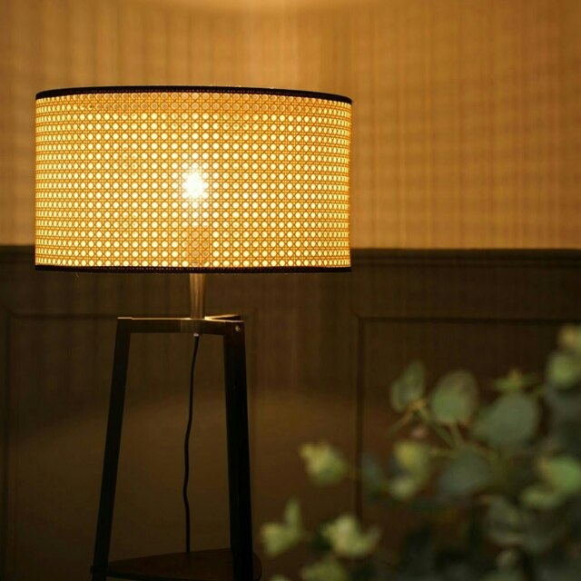 ValueLights Hiru Black 3 Tier Shelf Floor Lamp Wicker Shade Black Cream