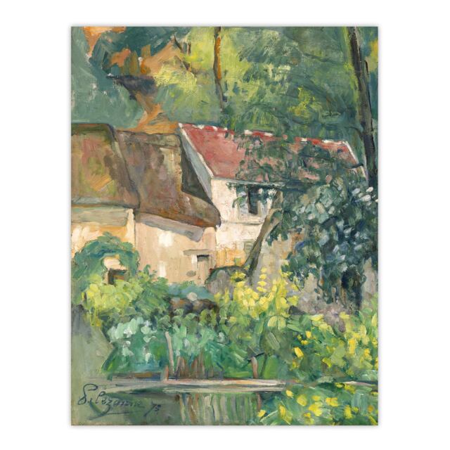 "House of Pere Lacroix in Auvers France Cezanne Wall Art Poster Print 12X16"""