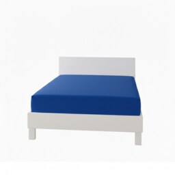 Polycotton Fitted Sheet Extra Deep 40cm Skirt Easy Care Blue Royal Blue Small Double