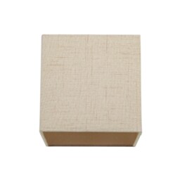 Contemporary and Sleek Taupe Linen Fabric Small Square Lamp Shade 40w Maximum Cream Taupe 1