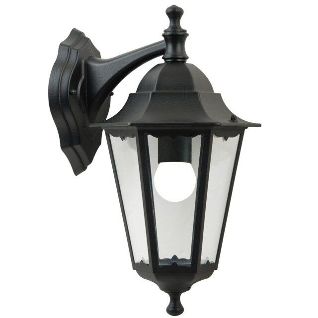 Nordlux Cardiff Outdoor Wall Light Black Aluminium Solar E27 Sensor Weatherproof - Mains Powered, IP44 Black Black