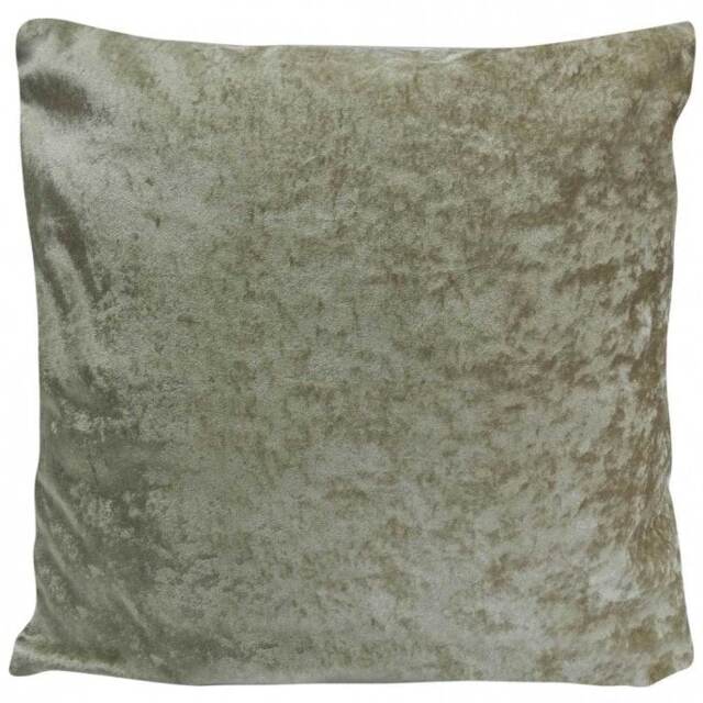 Crushed Velvet Cushion Cover with Cusion Pads (45x45 cm) Champagne Cream 45 x 45 cm 1
