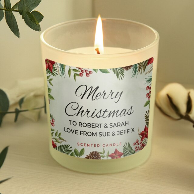 Personalised Christmas Scented Jar Candle Clear One Size