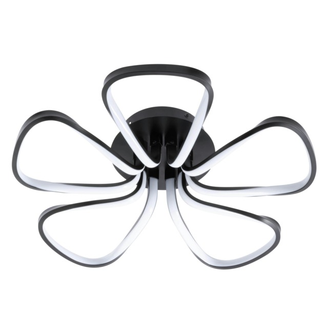 BHS Alvar LED Petals Ceiling Light Black Satin Black 1