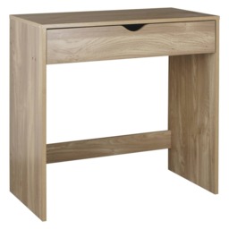 1 Drawer Dressing Table Console Desk, 75 x 40 x 75 cm Brown Oak & Oak 9 x 42.5 x 77.5 1