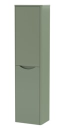 Balterley Arch Modern Bathroom 1 Soft Close Door Wall Hung Tall Cabinet Green Satin Green 1