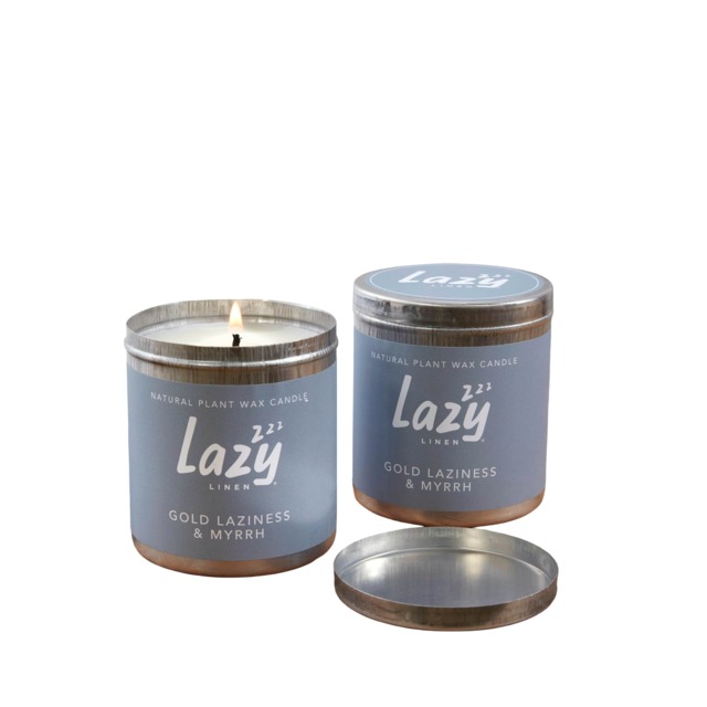 Gold, Laziness & Myrrh Candle Metal Tin Refills Twin Pack