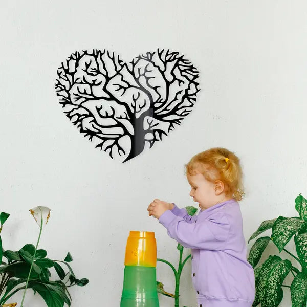 Heart Tree of Life Metal Wall Art Indoor & Outdoor Decor