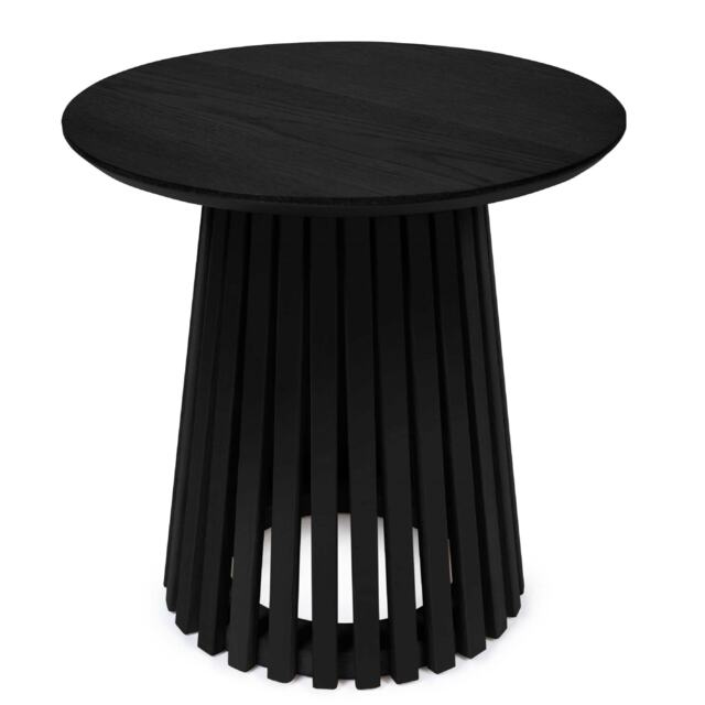 Orla 45cm Round Lamp Table in Black