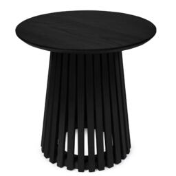 Orla 45cm Round Lamp Table in Black