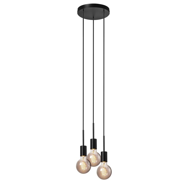 Nordlux Paco Indoor Pendant Light Black Metal E27 Retro - Mains Powered, IP20 Black