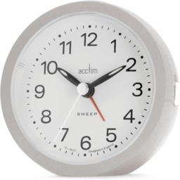 Acctim Elana Analogue Alarm Clock Non Ticking Sweep Quartz Luminous Hands Gold Champagne
