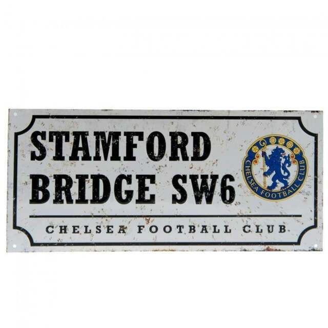 Chelsea Nostalgia Metal Street Sign - Silver/Black - One Size