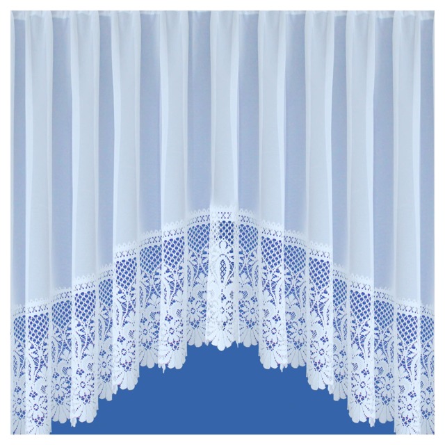 Traditional Base Desgin Net Lace Curtain Jardiniere with Elevated Base 508 x 114cms