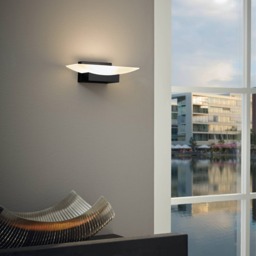 EGLO Metrass LED Plastic/Aluminium Black Uplighter Wall Light