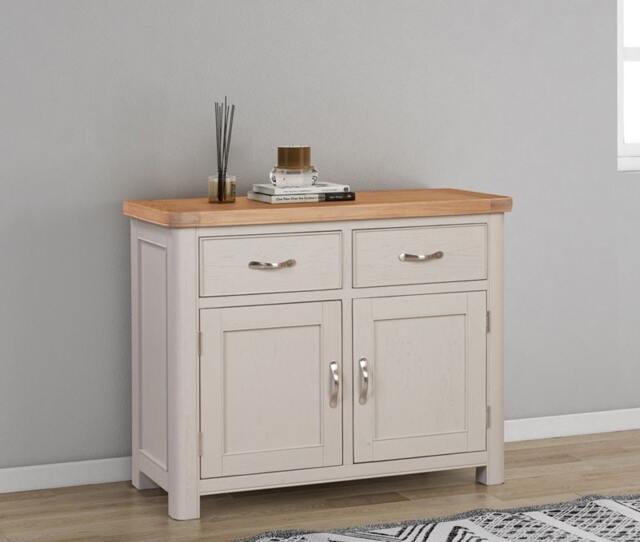 Bologna Painted 2 Door 2 Drawer Sideboard - L44 x W106 x H86 cm White