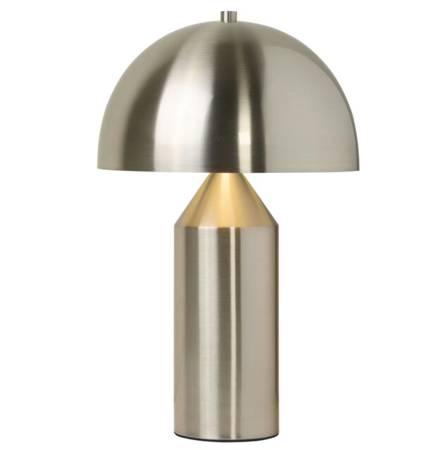 Satin Silver Dome Table Lamp