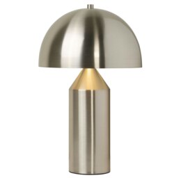 Satin Silver Dome Table Lamp