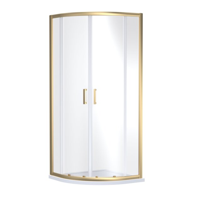 Balterley Ruwa Toughened Safety Glass Quadrant Shower Enclosure - Balterley Copper Brushed Brass 1