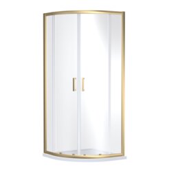 Balterley Ruwa Toughened Safety Glass Quadrant Shower Enclosure - Balterley Copper Brushed Brass 1