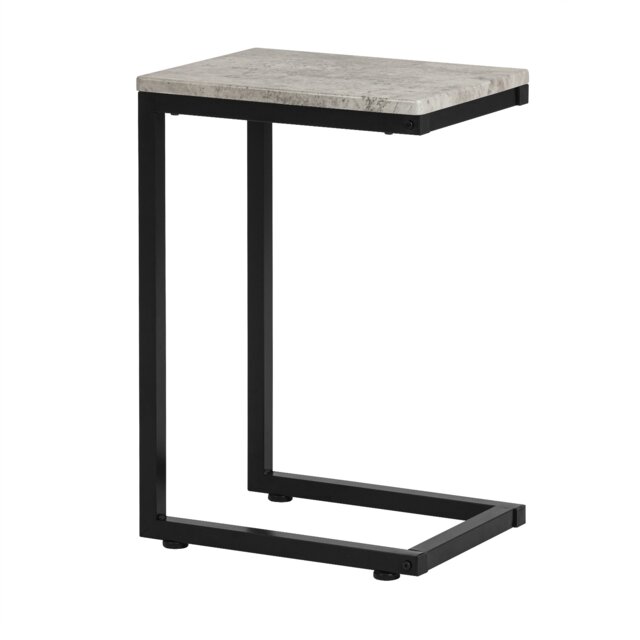 SoBuy FBT44-HG,Modern C-Shape Side Table for Living Room Grey Grey 1