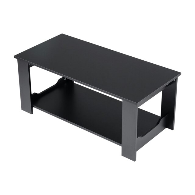Living and Home 2-Tier Tea Coffee Table for Living Room - Black