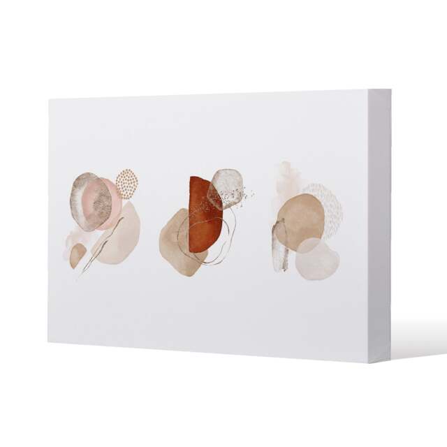 ivory, beige watercolor Illustration and gold elements (Canvas Print) / 61 x 41 x 4cm Multi